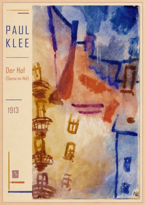 Paul Klee Der Hof (Sonne Im Hof) No1 - Plakat
