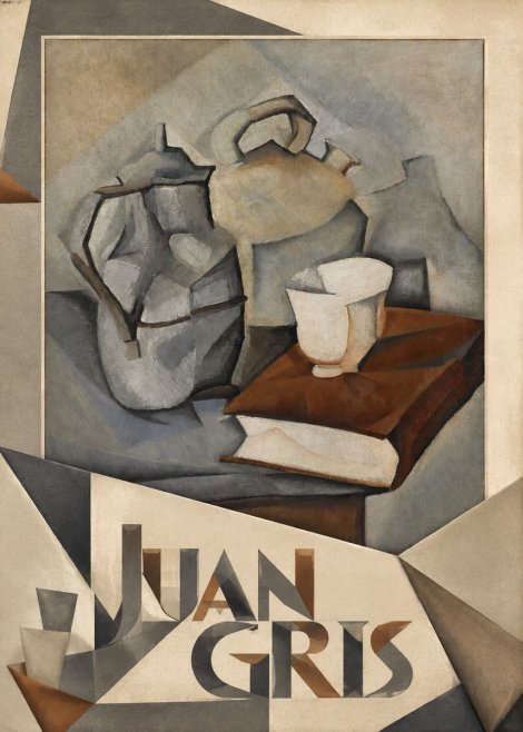Juan Gris Still Life with Book and Vessels No6 - Plakat