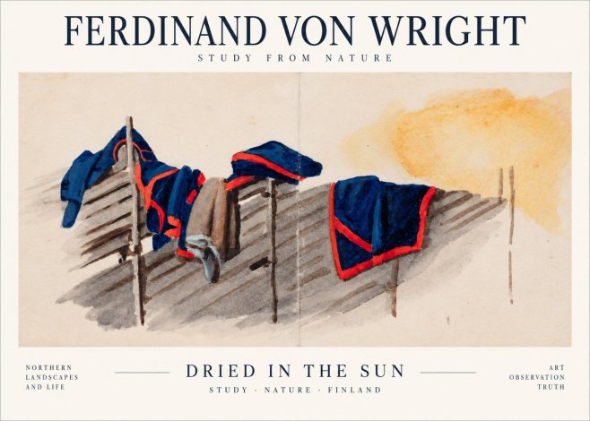 Ferdinand von Wright Study of Military Clothing No3 - Plakat