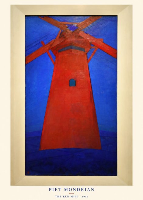 Piet Mondrian The Red Mill No5 - Plakat