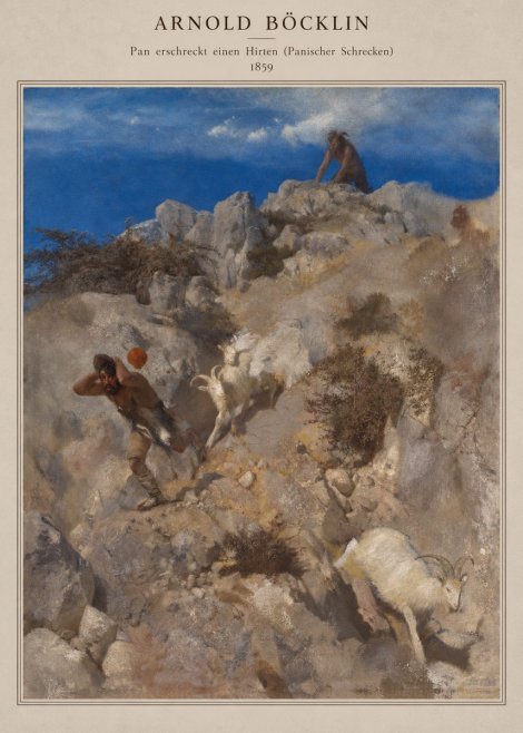 Arnold Böcklin Pan Erschreckt Einen Hirten (Panischer Schrecken) No4 - Plakat