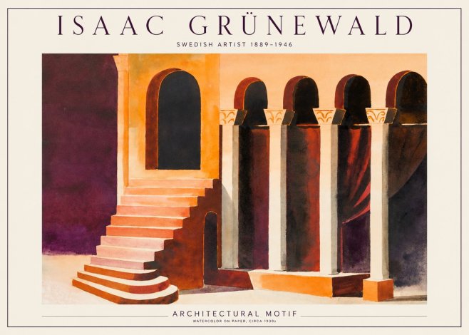 Isaac Grünewald Architectural Motif III No1 - Plakat