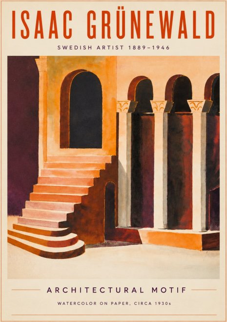 Isaac Grünewald Architectural Motif III No3 - Plakat