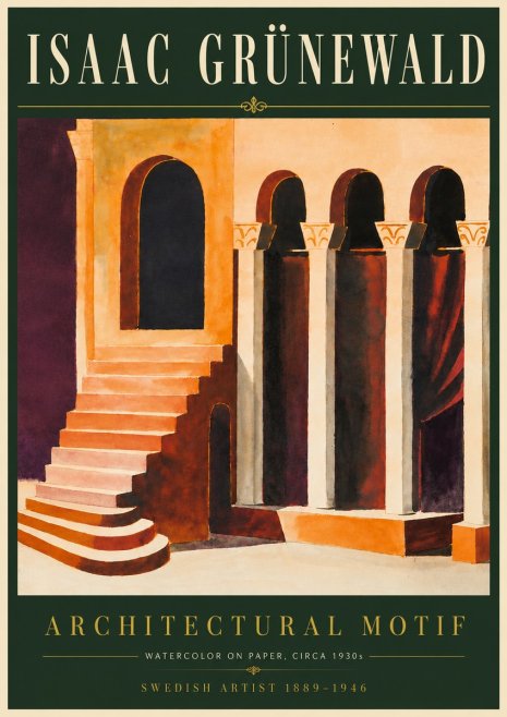 Isaac Grünewald Architectural Motif III No6 - Plakat