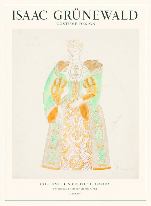 Isaac Grünewald Costume Design for Leonora No1 - Plakat