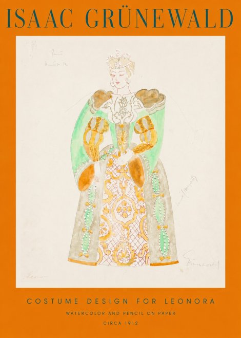 Isaac Grünewald Costume Design for Leonora No2 - Plakat