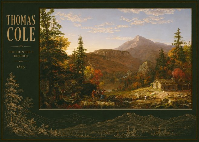 Thomas Cole The Hunter's Return II No2 - Plakat