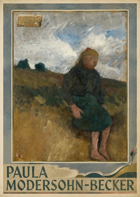 Paula Modersohn-Becker Seated Girl in the Moor No2 - Plakat