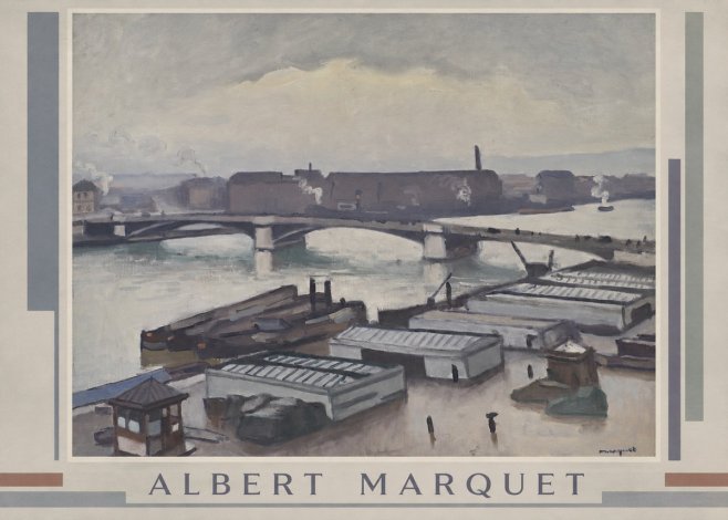 Albert Marquet River Scene, Paris No1 - Plakat