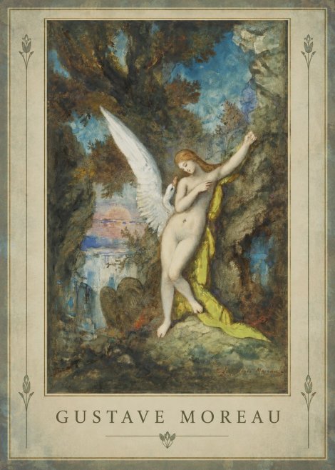 Gustave Moreau Leda and the Swan No2 - Plakat