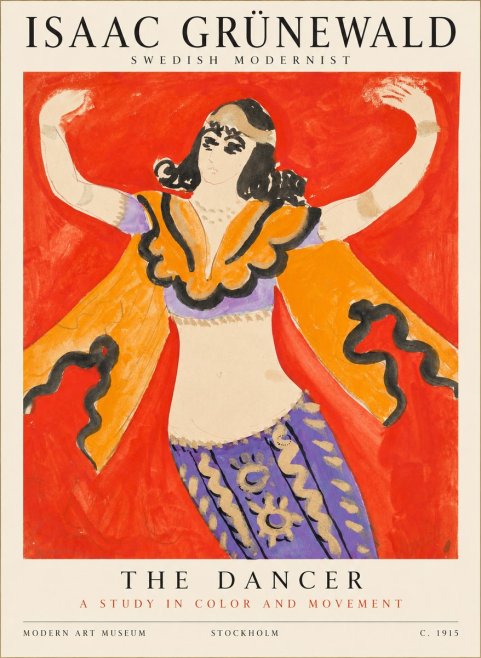 Isaac Grünewald The Dancer I No1 - Plakat