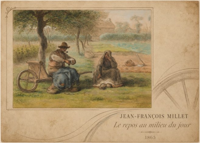 Jean-François Millet Le Repos Au Milieu Du Jour No2 - Plakat