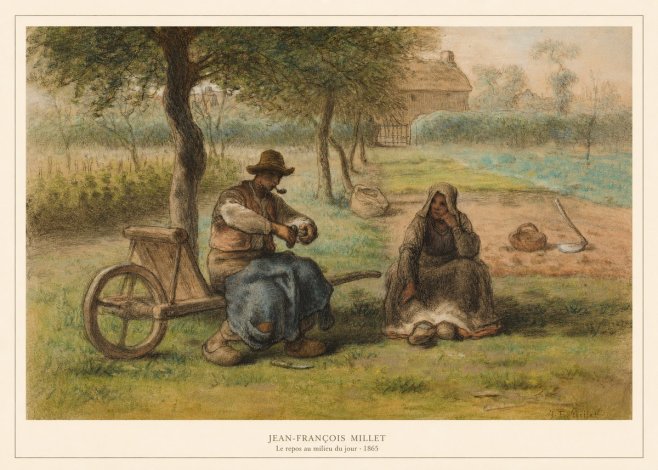 Jean-François Millet Le Repos Au Milieu Du Jour No5 - Plakat