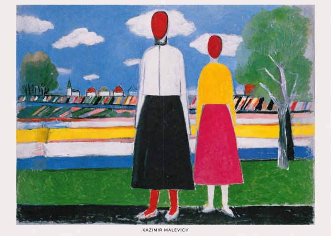 Kazimir Malevich Two Figures No6 - Plakat
