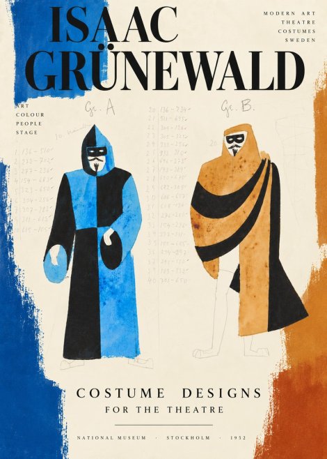 Isaac Grünewald Two Masquerade Figures - Costume Sketch No4 - Plakat