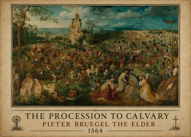 Pieter Bruegel The Processsson to Calvary No6 - Plakat