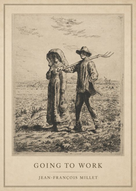 Jean-François Millet Going to Work No1 - Plakat