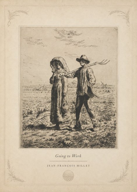 Jean-François Millet Going to Work No5 - Plakat