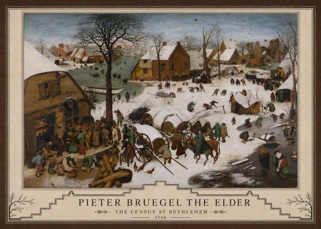 Pieter Bruegel The Census at Bethlehem IV No3 - Plakat