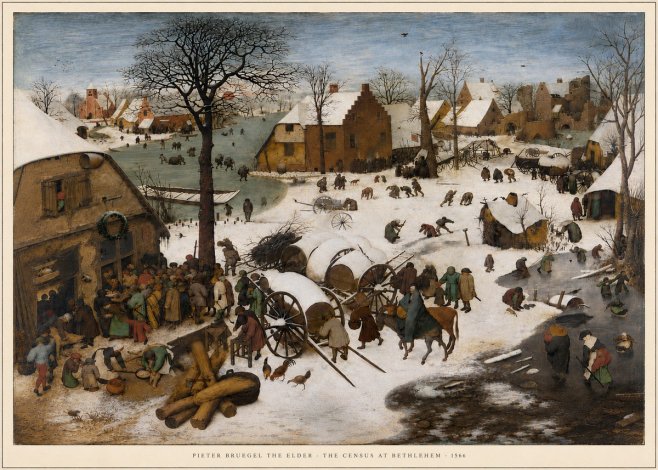 Pieter Bruegel The Census at Bethlehem IV No5 - Plakat