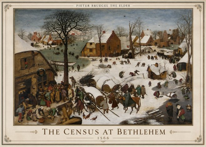 Pieter Bruegel The Census at Bethlehem IV No6 - Plakat