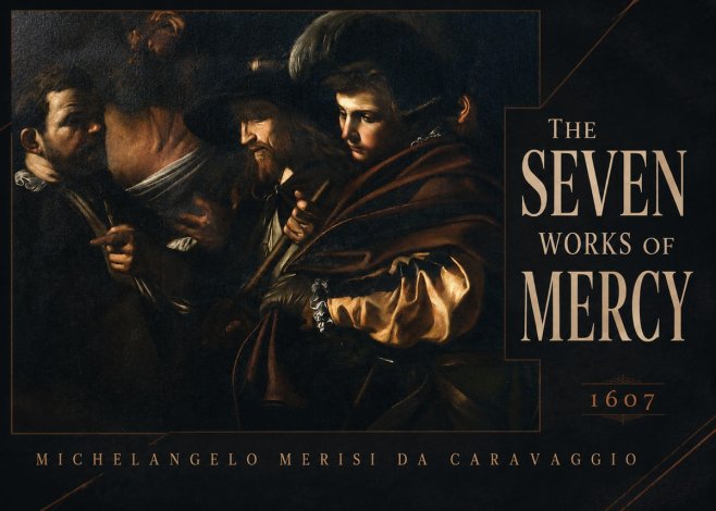 Michelangelo Merisi da Caravaggio The Seven Works of Mercy VI No4 - Plakat