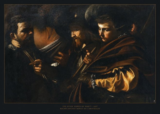 Michelangelo Merisi da Caravaggio The Seven Works of Mercy VI No6 - Plakat