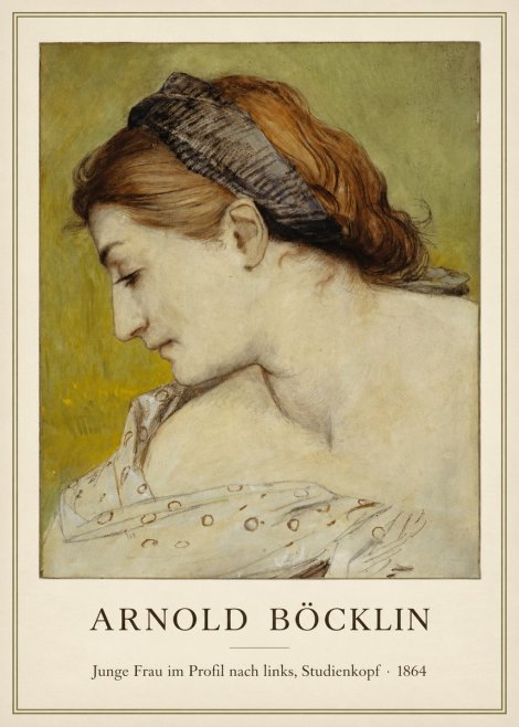 Arnold Böcklin Junge Frau Im Profil Nach Links, Studienkopf No1 - Plakat
