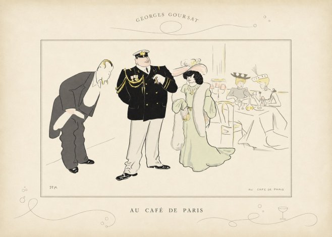 Georges Goursat Au Café De Paris No3 - Plakat