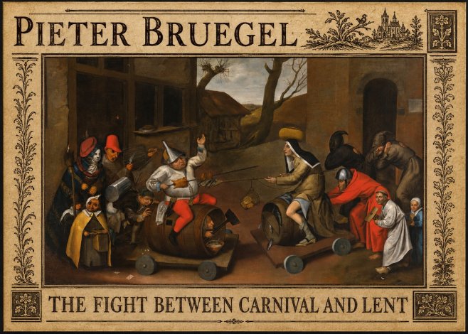 Pieter Bruegel The Fight Between Carnival and Lent IV No2 - Plakat