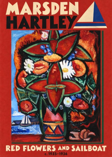 Marsden Hartley Red Flowers and Sailboat No5 - Plakat
