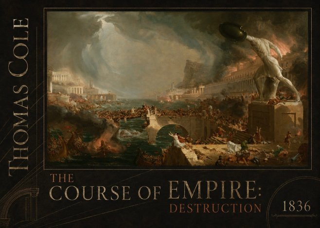 Thomas Cole The Course of Empire: Destruction No4 - Plakat