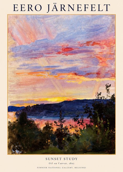 Eero Järnefelt Sunset Study No1 - Plakat