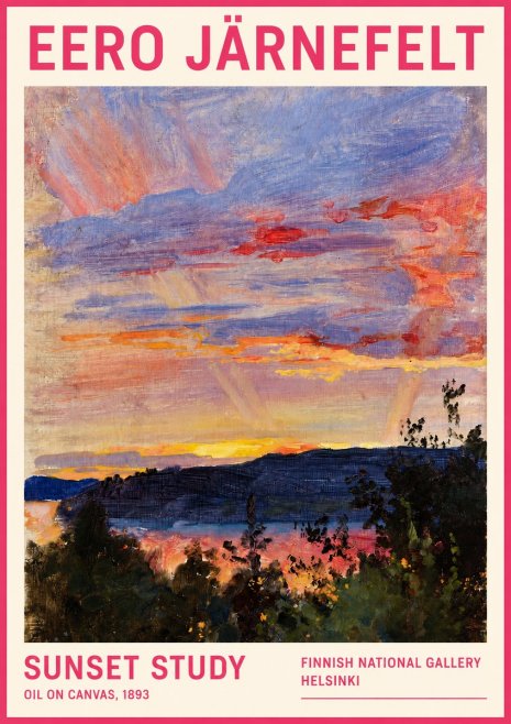 Eero Järnefelt Sunset Study No2 - Plakat