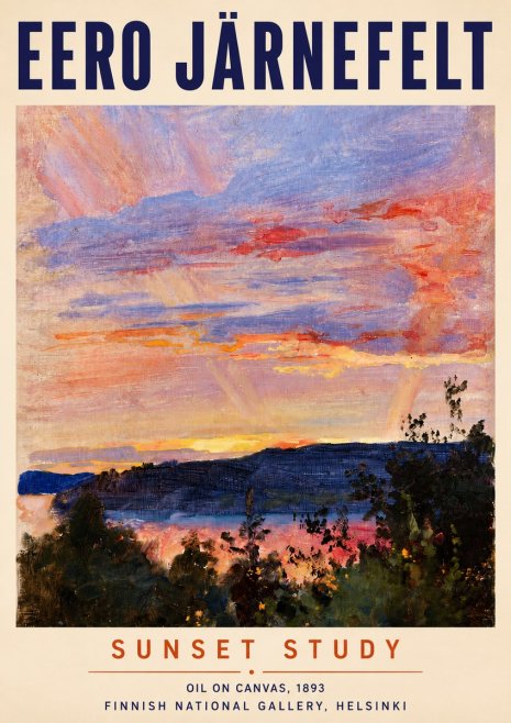 Eero Järnefelt Sunset Study No3 - Plakat
