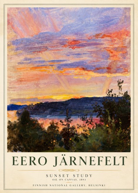 Eero Järnefelt Sunset Study No6 - Plakat
