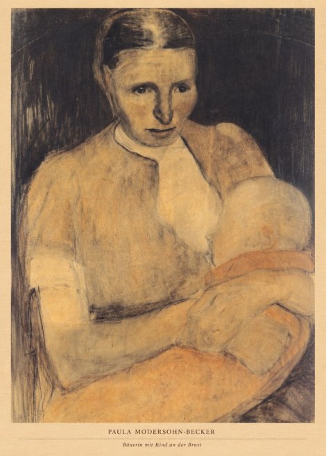 Paula Modersohn-Becker Bäuerin Mit Kind an Der Brust No6 - Plakat