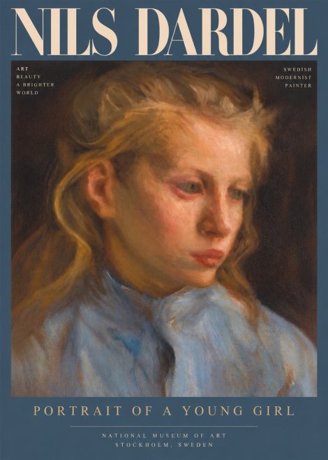 Nils Dardel Portrait of a Young Girl No3 - Plakat
