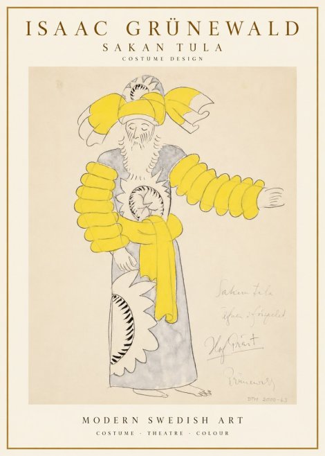 Isaac Grünewald Sakan Tula - Costume Design No1 - Plakat