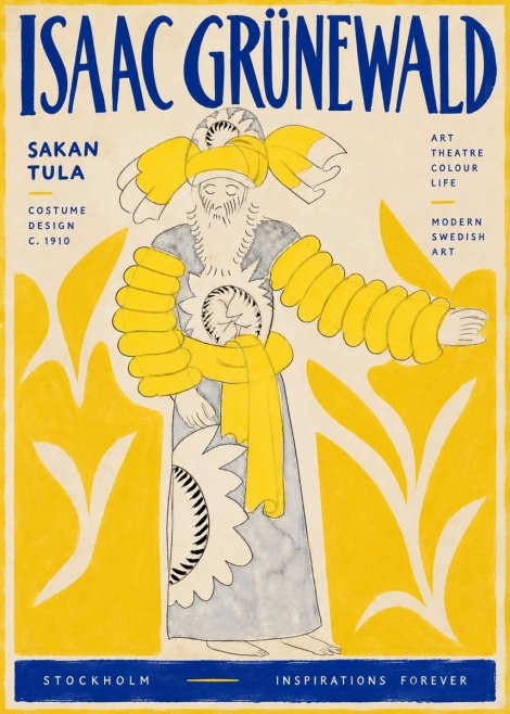 Isaac Grünewald Sakan Tula - Costume Design No6 - Plakat