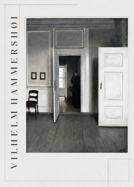 Vilhelm Hammershøi Interior with a Woman Seen from Behind No2 - Plakat