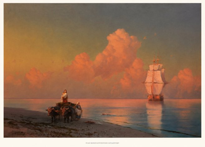 Ivan Konstantinovich Aivazovsky Sunset at Sea No5 - Plakat
