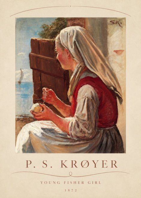 P.S. Krøyer Young Fisher Girl No3 - Plakat