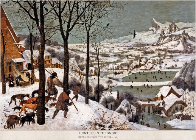Pieter Bruegel Hunters in the Snow No3 - Plakat