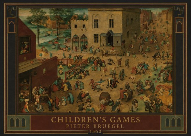 Pieter Bruegel Children's Games IV No1 - Plakat