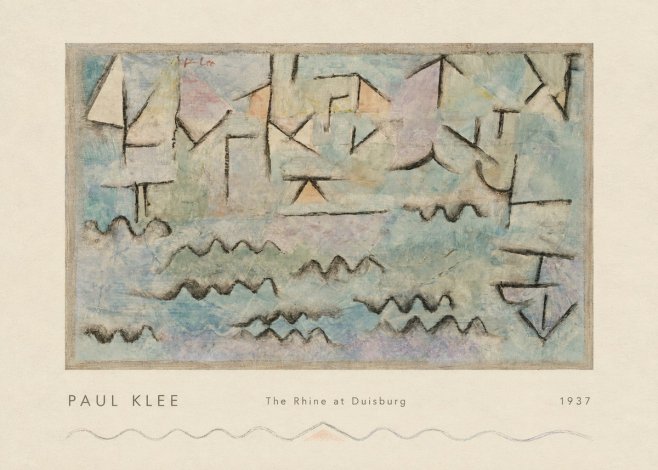 Paul Klee The Rhine at Duisburg No4 - Plakat
