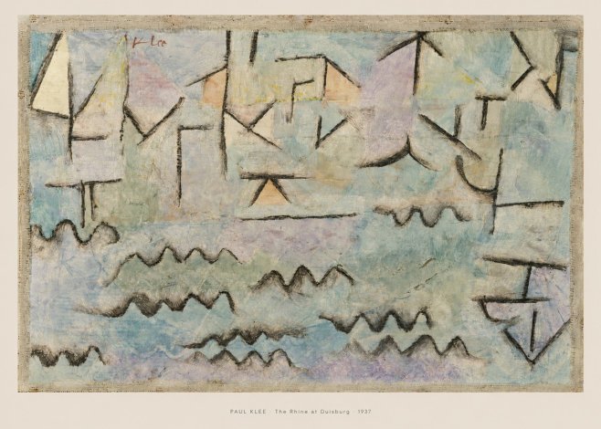 Paul Klee The Rhine at Duisburg No6 - Plakat
