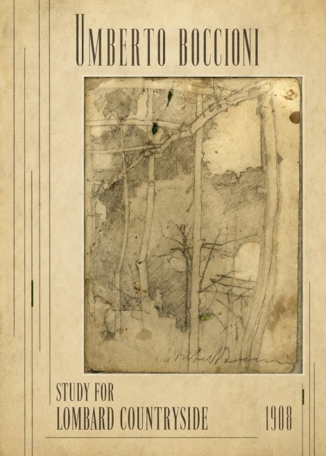 Umberto Boccioni Study for Lombard Countryside No2 - Plakat