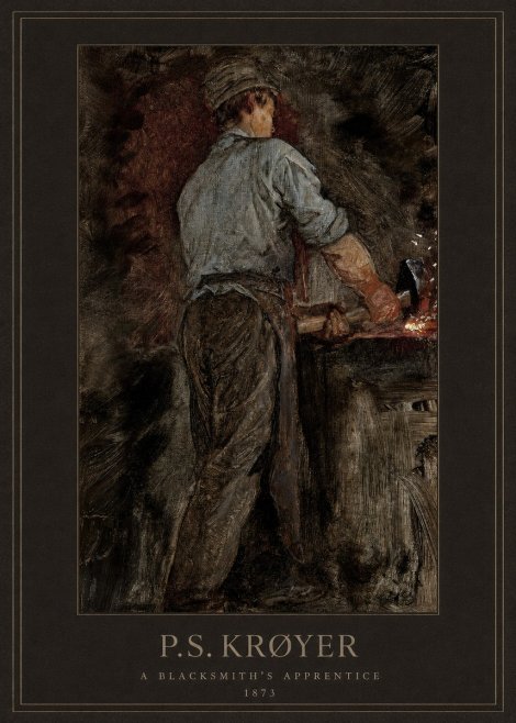 P.S. Krøyer A Blacksmith's Apprentice No3 - Plakat