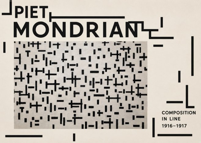 Piet Mondrian Composition in Line No6 - Plakat